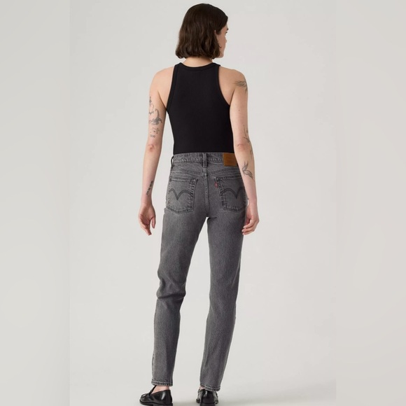 Levi's|Women’s Wedgie Slim Dark Gray Straight Jeans,high waist•••size 26,staple - Picture 5 of 16